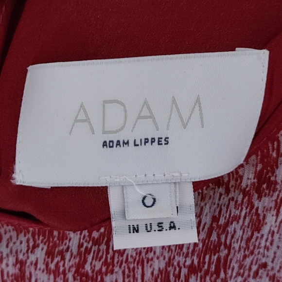 Red Silk Adam high low dress - Picture 4 of 4